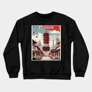 Foshan China Vintage Poster Tourism Crewneck Sweatshirt